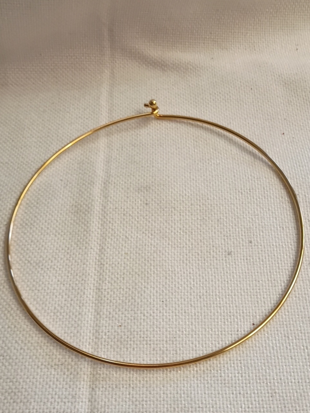 Gold Choker Necklace - Classic Minimal Hoop